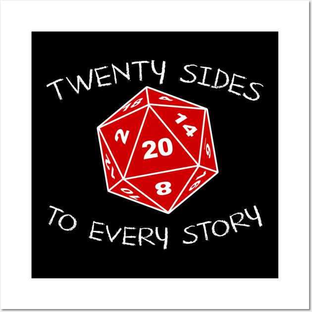 DND Twenty Sides To Every Story Wall Art by Bingeprints